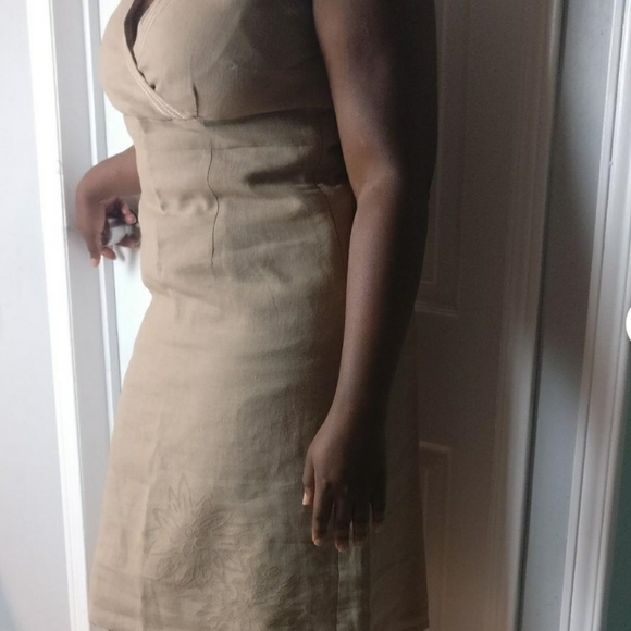 Lynn Cantin PREMIUM LINEN Basic Day Dress sz12 - Picture 3 of 4